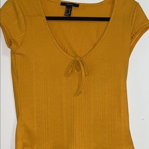 Forever 21 Mustard Yellow Crop Top